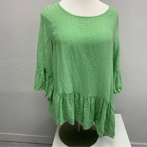 Bryn Walker 100% Linen Top. Size 1X